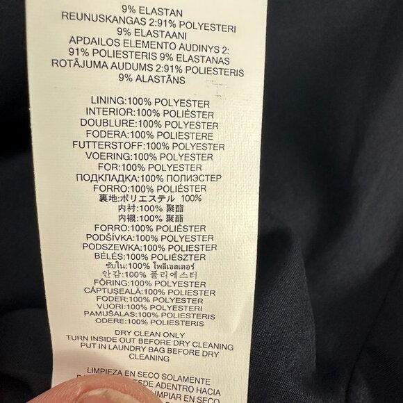 Michael Kors Womens Sleeveless Dress With Gold Chain Detail Size 10 New Navy - Picture 11 of 11